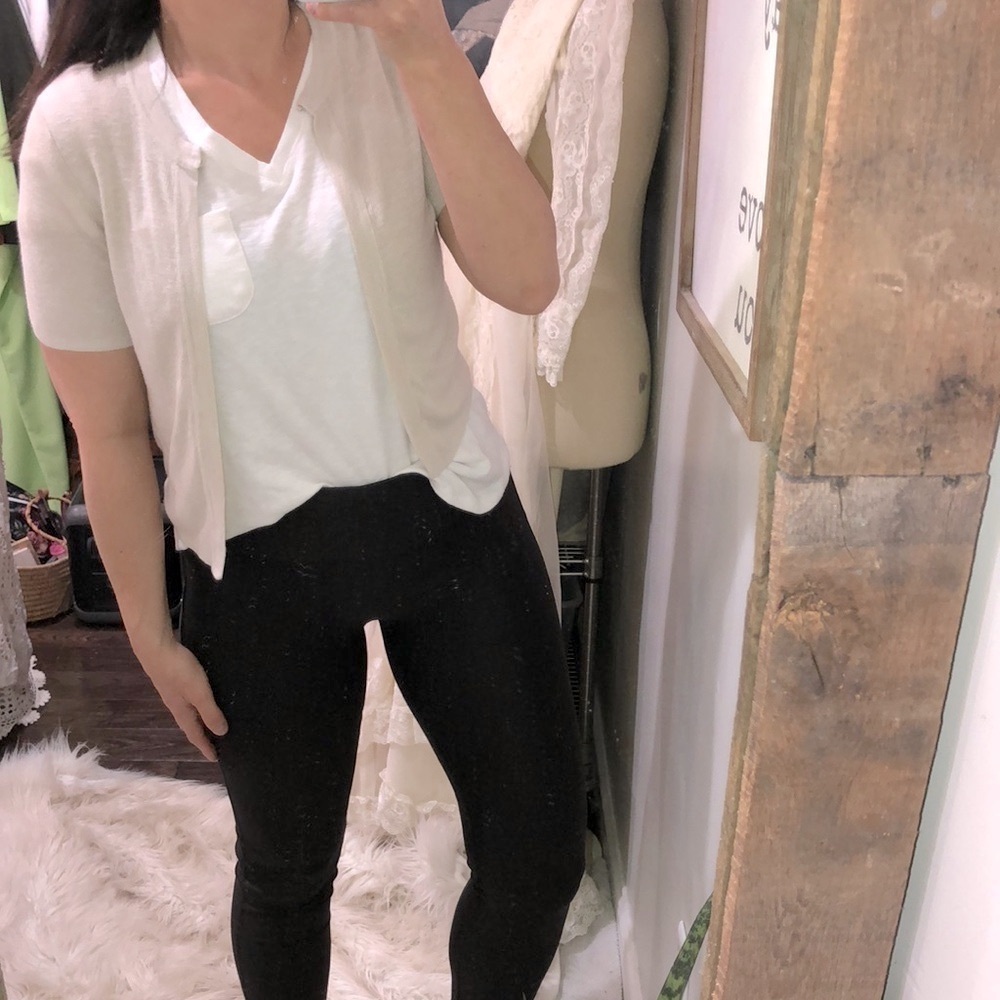 Banana Republic factory petite small tan knit sweater cardigan - Picture 3 of 6